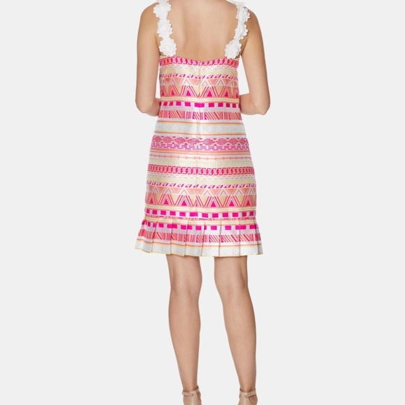 Laundry by Shelli Segal | Striped Jacquard Sheath Dress | SZ4 - Picture 2 of 10